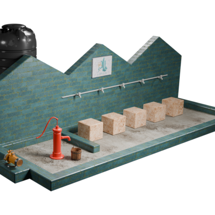 Large Artesian Well | With Manual and Electric Pump, Faucets, and a Tank